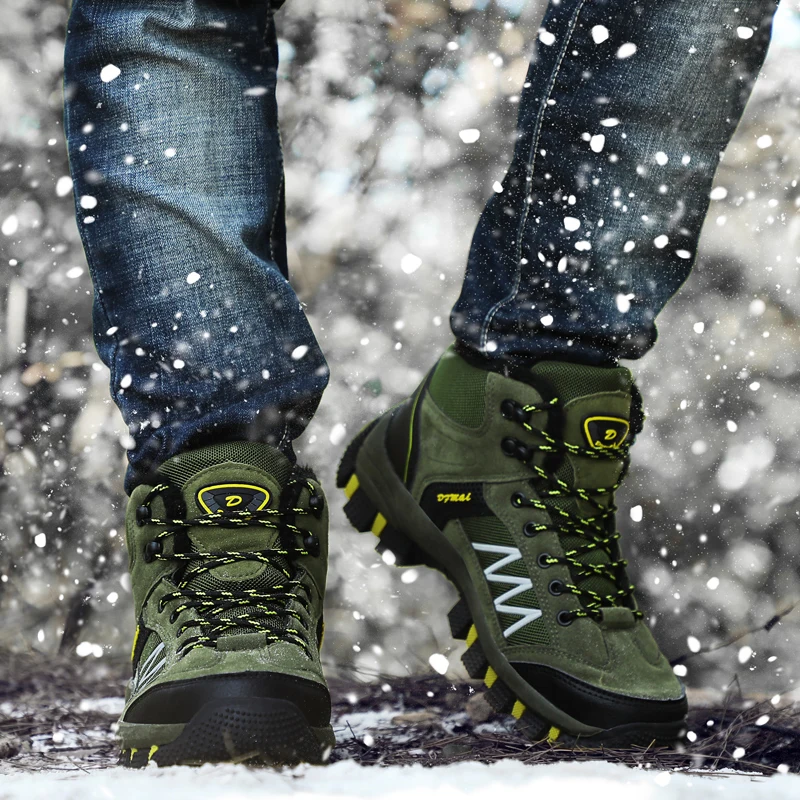 Мужские уличные ботинки новая зимняя теплая водонепроницаемая нескользящая