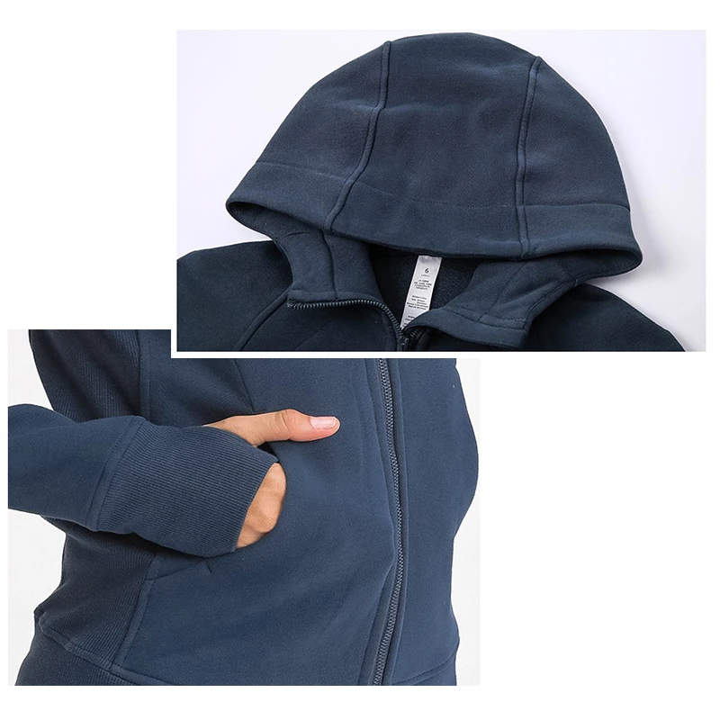 NWT Women's Jumper Windbreaker Woman Running Sports Top Gym Workout Clothes Hooded Sweatshirts Long Sleeve Fitness Shirt