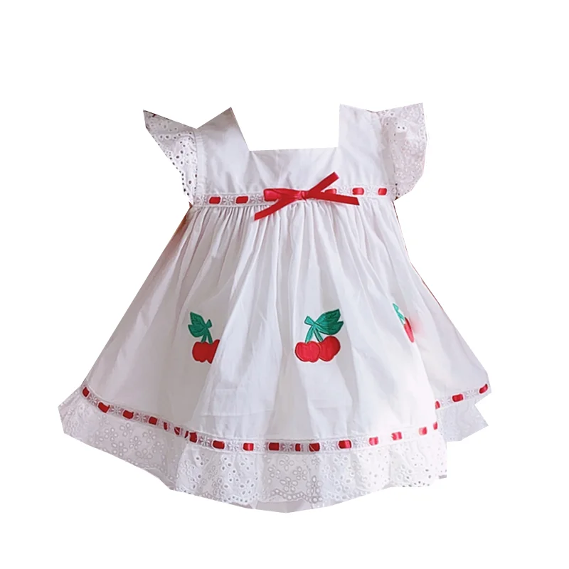 При индивидуальном заказе Винтаж Платья для малышей костюм с вышитыми вишенками