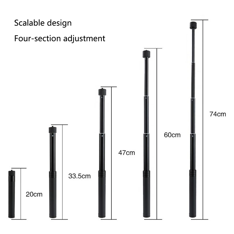 

Extension Pole Bar Stick Rod Tripod for DJI OSMO Mobile 4 Feiyu Vemble Zhiyun Smooth 4 Handheld Gimbal Stabilizer