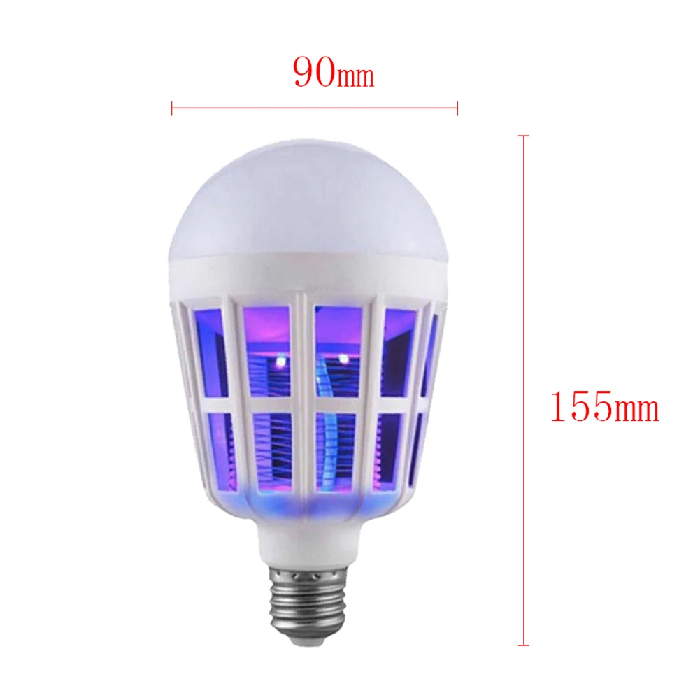 

110V 220V E27 LED Mosquito Killer Lamp 15W 2 In 1 LED Ball Nigh Light Anti Repellent Fly Bug Zapper Insect Killer LED UV Bulb
