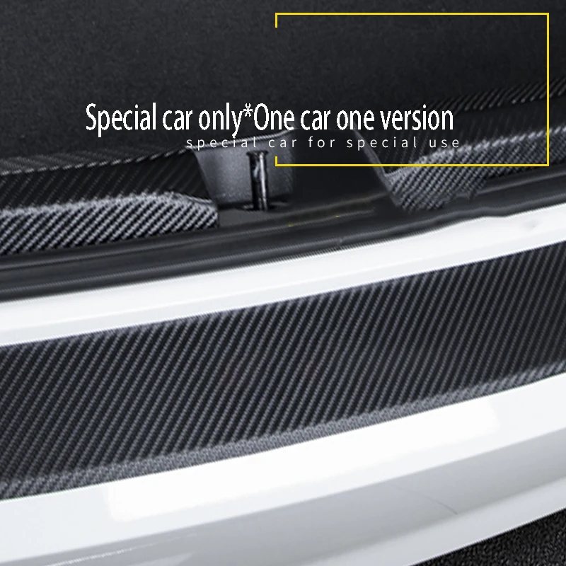 

Car Rear Bumper Protector Carbon Fiber Auto Stickers For Kia KX3 Seltos rear guard Decoration cover Carbon fiber pattern