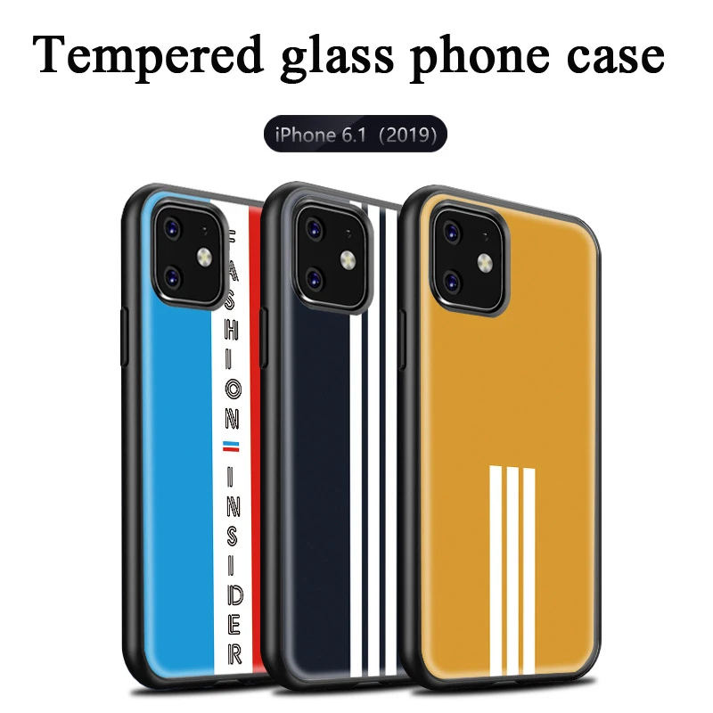 Новое простое зеркальное стеклянное яблоко 11 чехол для телефона iPhone 11Pro max/6 S/7/8