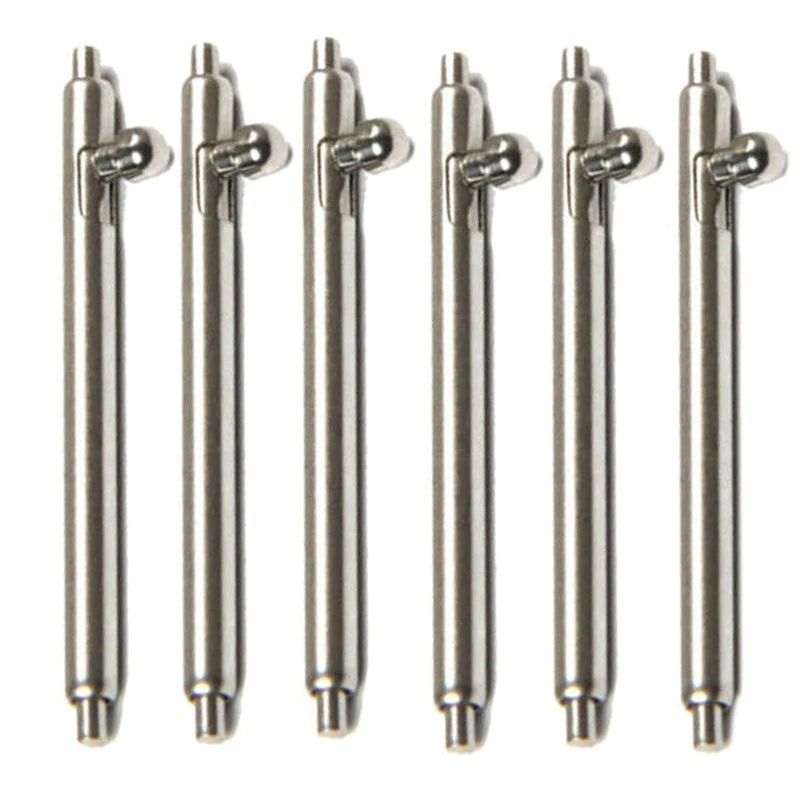16/18/20/22/24mm Watch Bands Strap Spring Bars Pins 10pcs 1.5mm Quick Release Stainless Steel Spring Bars Watch Repair Tool
