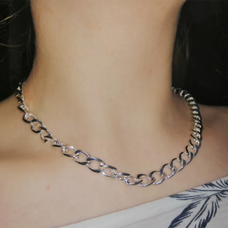Панк витая Цепочка ожерелье модная цепочка колье для женщин вечерние ювелирные