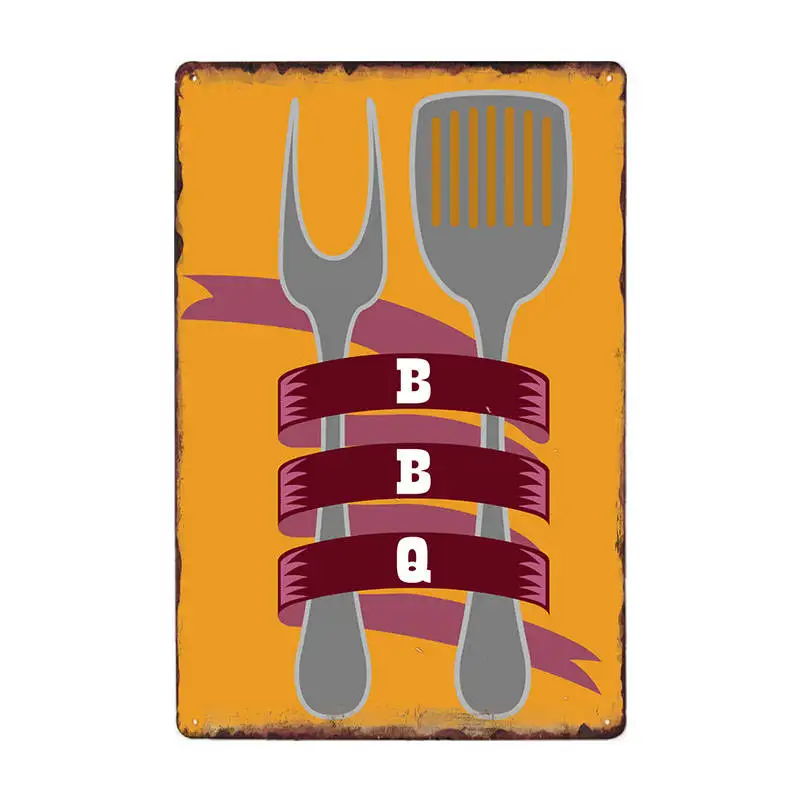 60219 DAD'S BBQ оловянные вывески винтажные металлические бляшки плакат на стену декоративные тарелки бар украшение фермерский дом Декор 20x30 см - Цвет: 60219