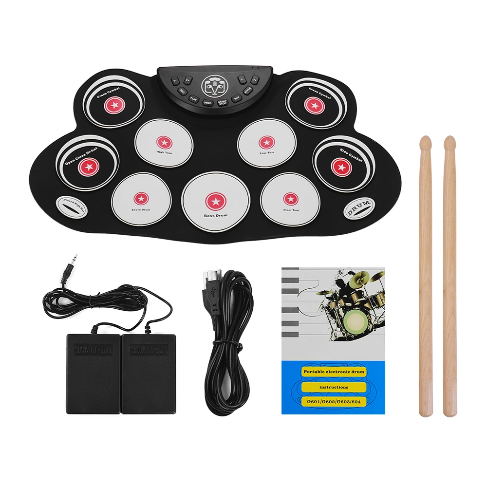 Горячее предложение Новый мини электронный набор барабанов цифровых 9 с 2