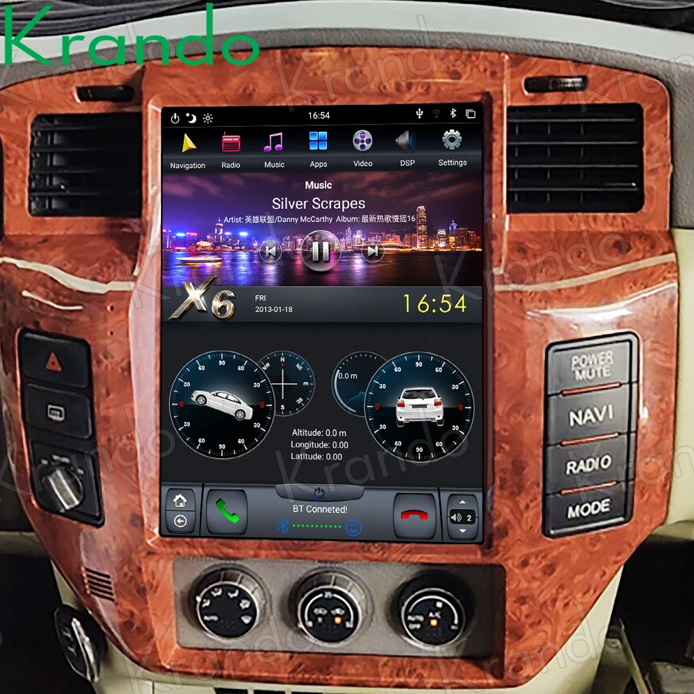 

Krando Android 9.0 4G 32G 12.1'' Tesla Style Car Multimedia Player Stereo For NISSAN PATROL 5 Y61 Carplay DSP GPS Auto Radio