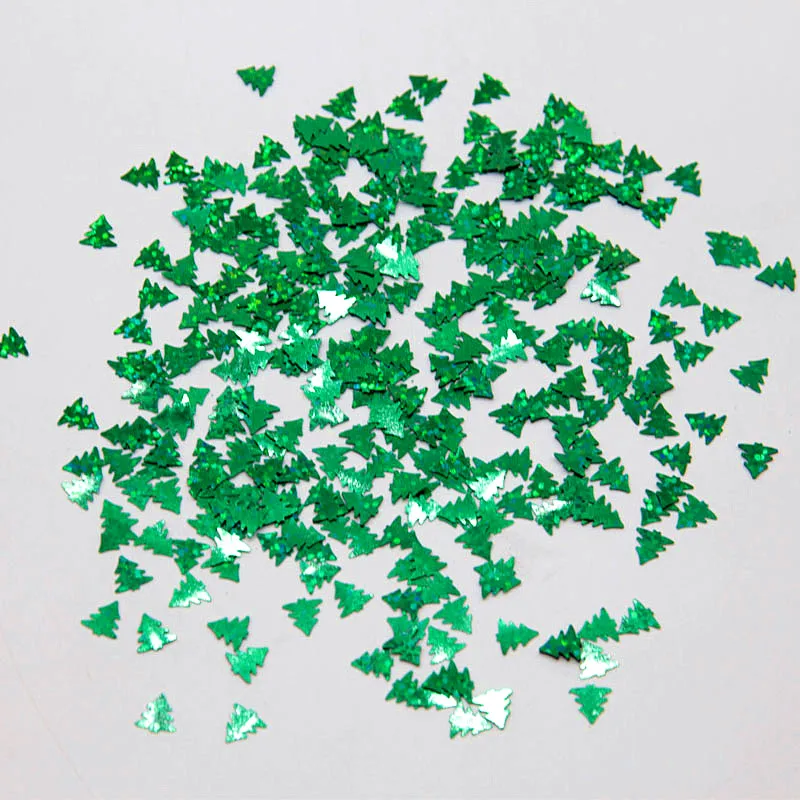 Пайетки в виде рождественской елки 7 мм смешанные пайетки из ПВХ лазерные для