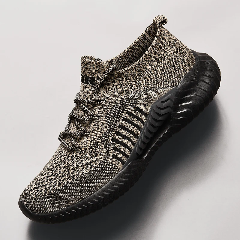 New Arrvial Summer Men Sneakers Breathable Slip-on Sock Walking Sport Shoes Comfortable Lightweight Casual Big Size 45 |