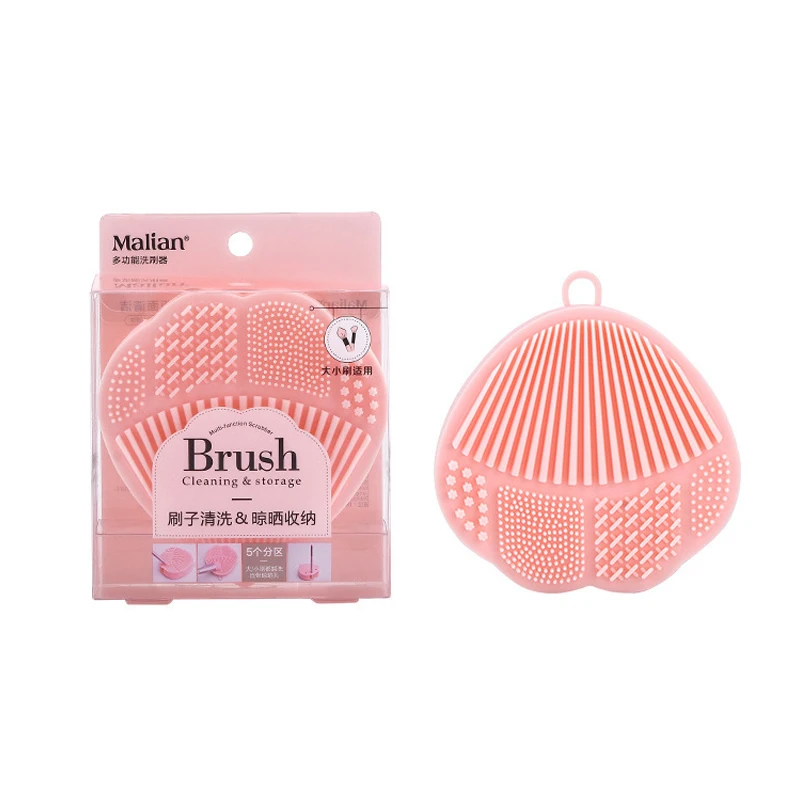 

1PC Silicone Makeup Brush Cleaner Pad Makeup Brush Scrubber Board Makeup Washing Brush Gel Cleaning Mat Makeup Brush Cleaning