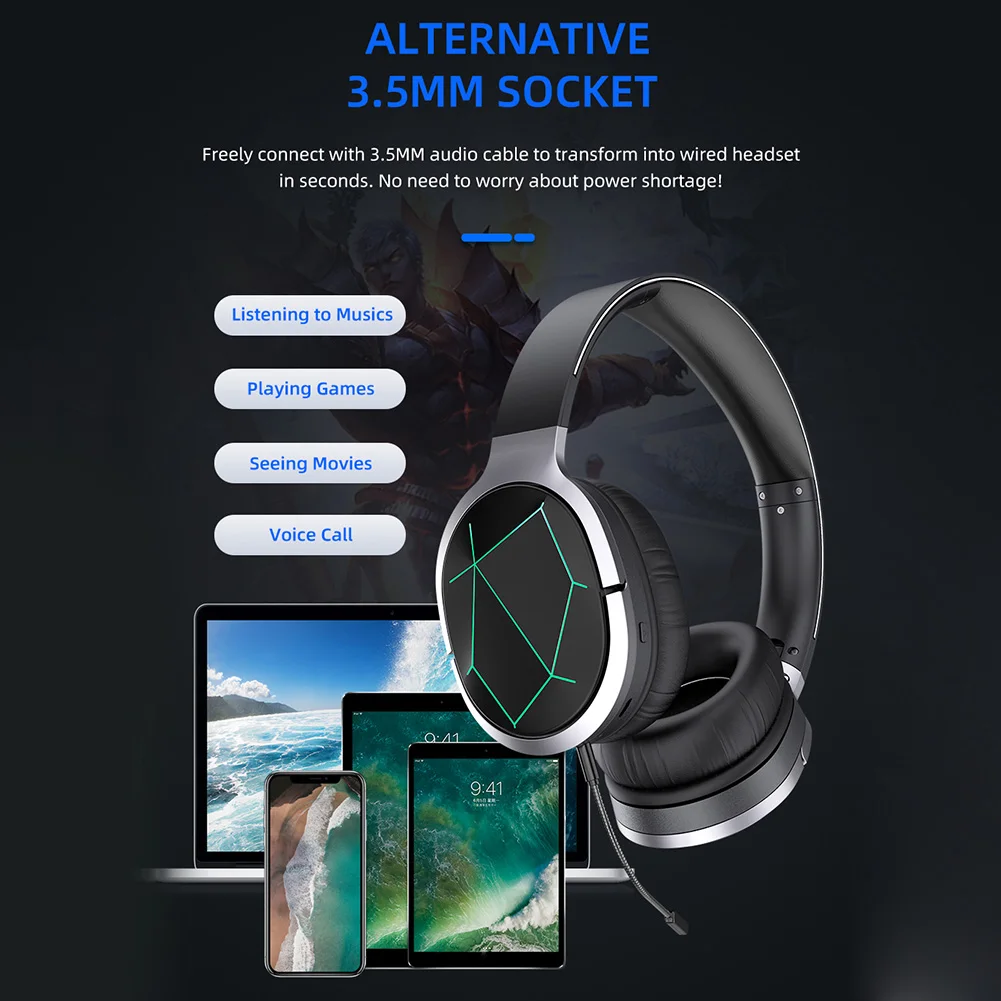

Awei A799BL Bluetooth Gaming Headphones Foldable Stereo Headset Flexible Adjustable Mic Laptop Headset with Microphone