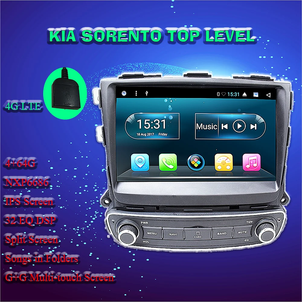Автомагнитола 2DIN на android для kia sorento мультимедийный проигрыватель с радио dvd