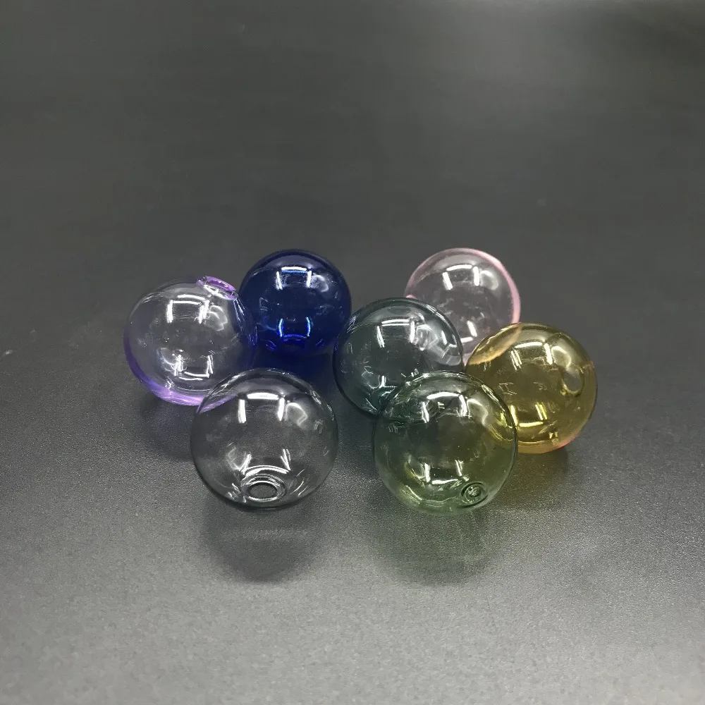1-8pcs 25mm Pink/Purple/Blue/Raninbow/Color hollow glass ball with one hole round bubble vial globe orbs jewelry DIY beads | Дом и сад