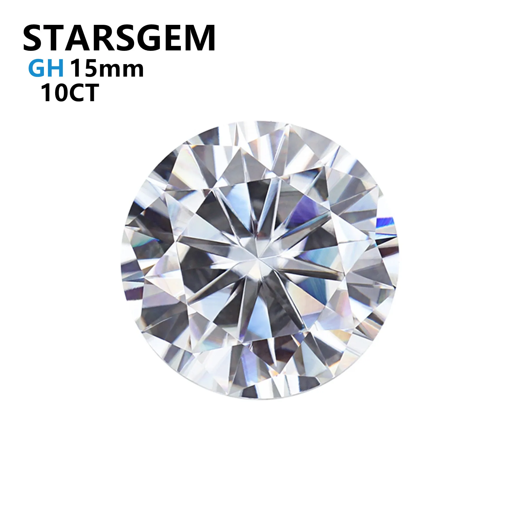 Cheestar драгоценные камни свободные моиссаниты цвет камня GH круглой формы 15 мм 8