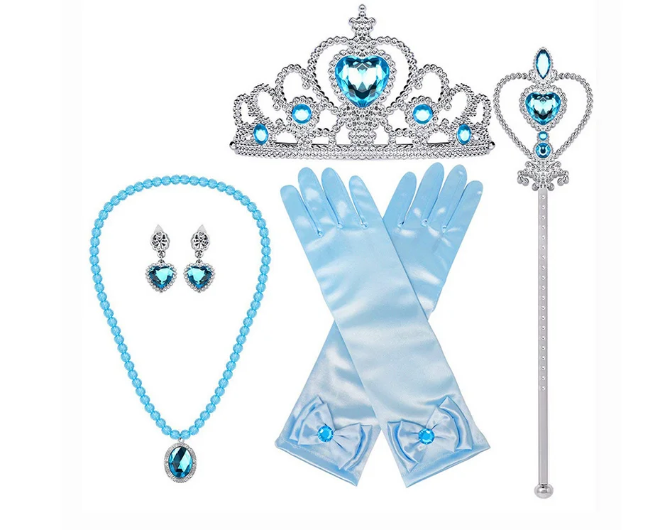 only accessories Новая модель: платья «Принцессы Анна и Эльза» 2 шт. Бандажное платье От 4 до 10 лет платье принцессы с длинными рукавами Штаны для девочек с рождественским изображением Платья для праздников и дней рождения для детей - Цвет: only accessories