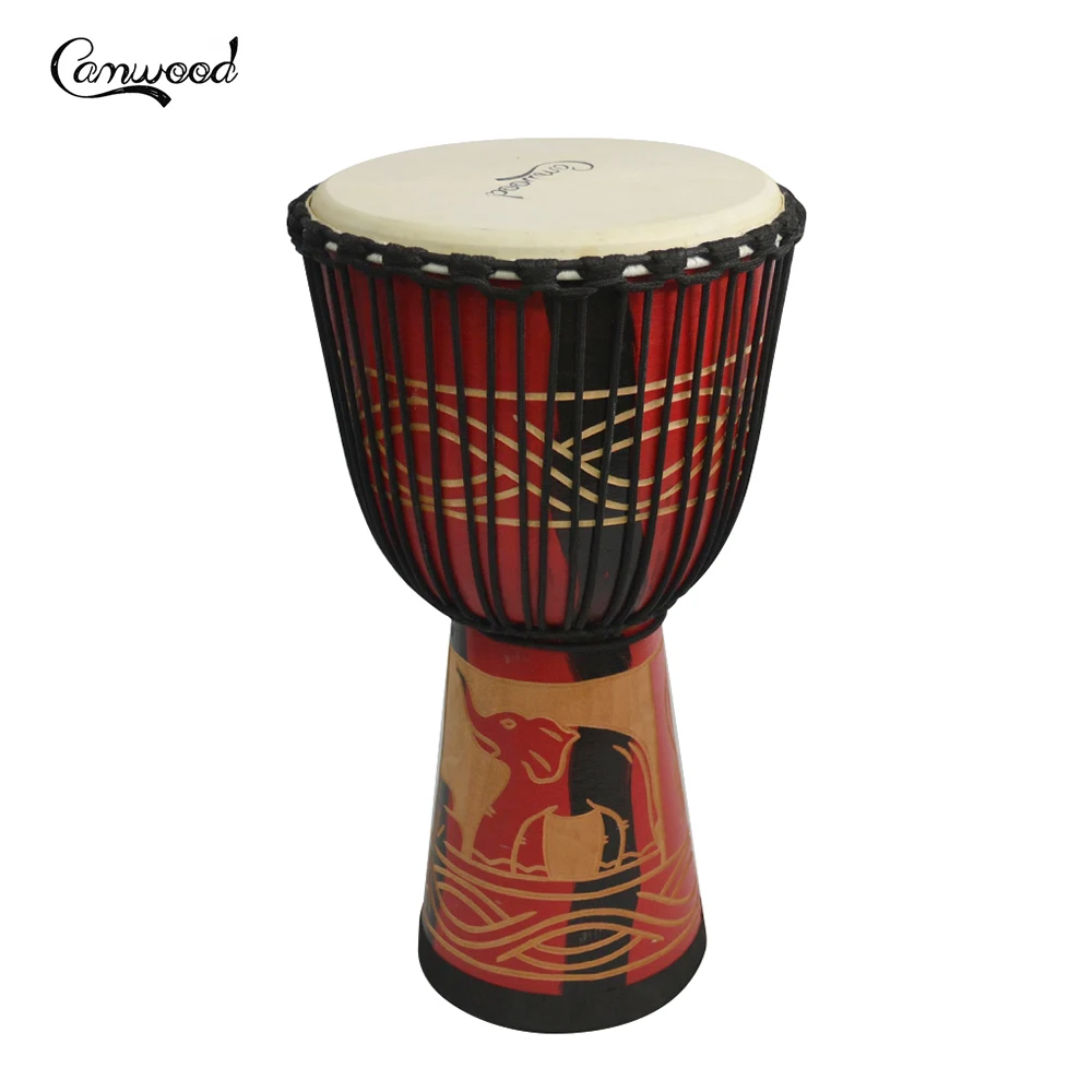 

Camwood 12inch Wooden African Drum Djembe Bongo Congo Hand Drum Percussion Musical Instrument Mahogany Material