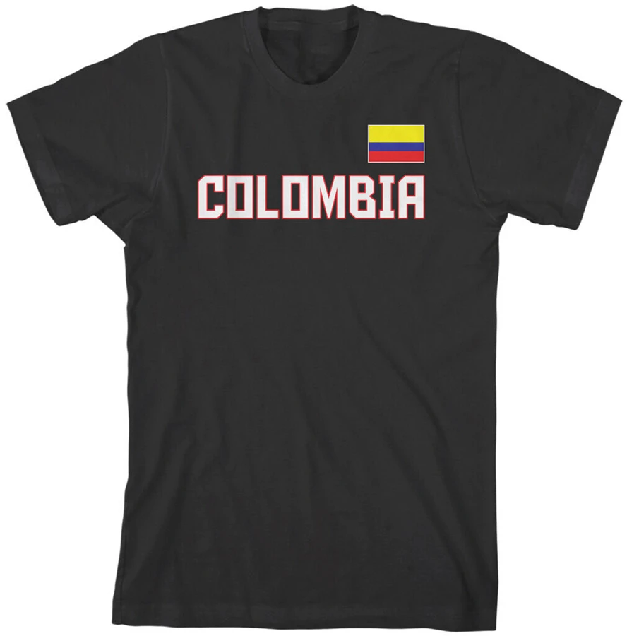 Threadrock Men'S Colombia национальная командная футболка Богота флаг высокого качества