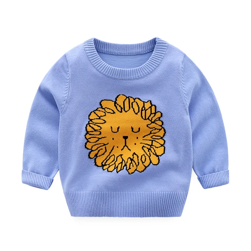 

New 2020 Kids Children Pullover Sweater Autumn Winter Boys Cute Robot Cartoon O-neck Knitted Jumper Sweaters Tops Clothing