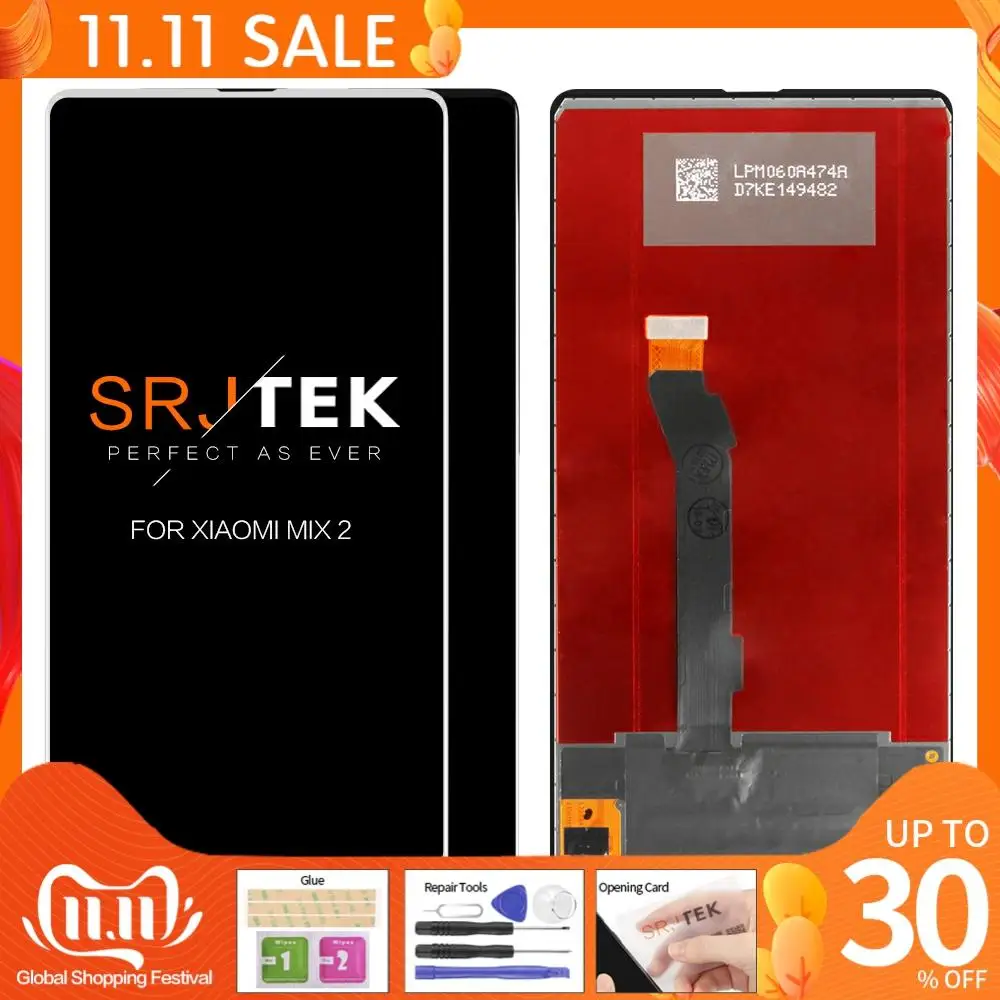 

Протестированный ЖК-дисплей 5,99 дюйма IPS для XIAOMI Mi Mix 2, сменный дигитайзер сенсорного экрана для Snapdragon 835 XIAOMI MI MIX 2 LCD MIX2