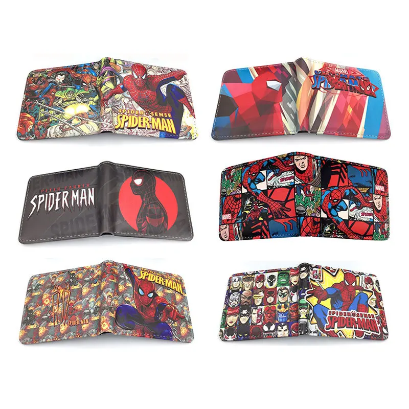 Кошельки с персонажами мультфильмов Marvel Hero Flash Man Spider Iron Deadpool Comics кошелек для