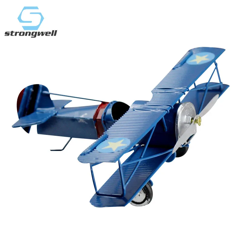 Металлическая антикварная модель самолета Strongwell в стиле ретро статуэтка