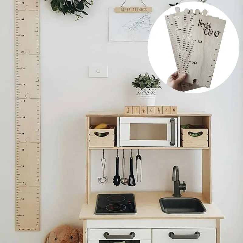 Скандинавская деревянная диаграмма роста высоты линейка для детской комнаты