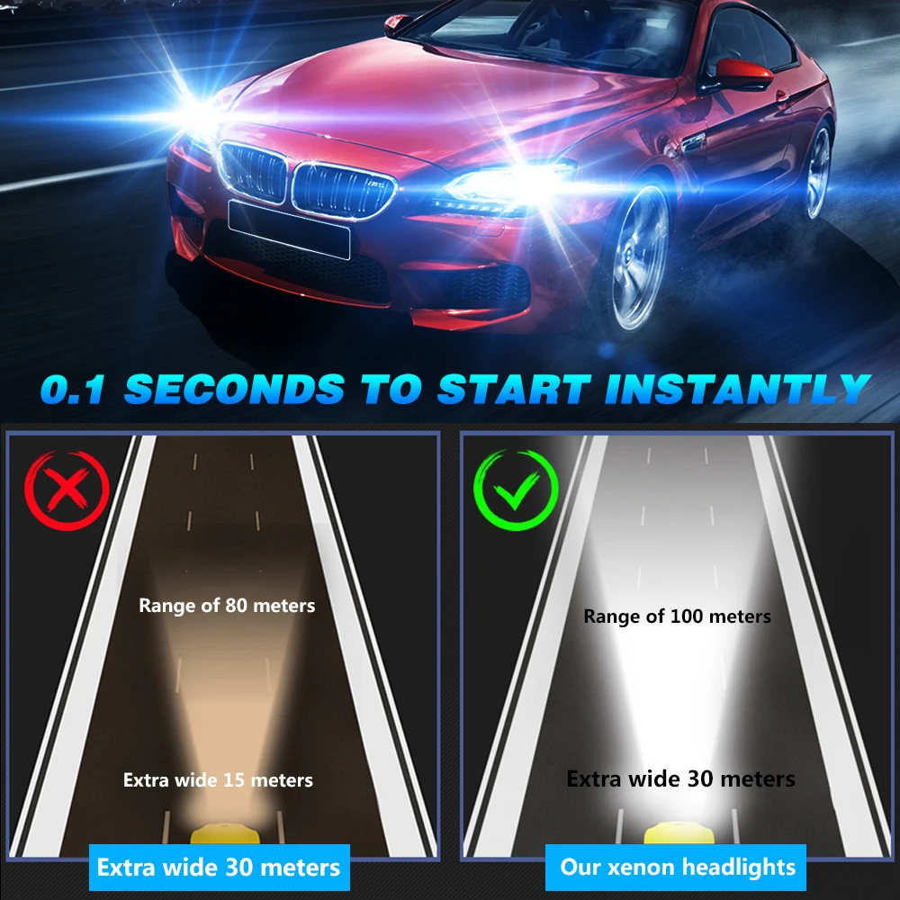 Комплект для преобразования ксеноновых фар 2 шт. 55 Вт тонкие балласты 12 В H1 H4 H7 H3 H11