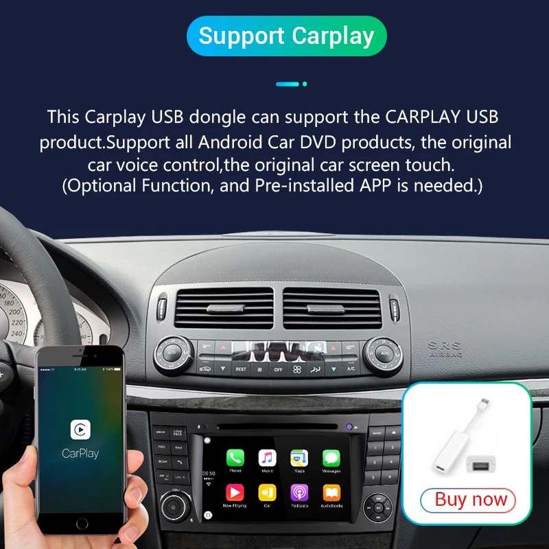LDZDSEE Android 9 0 DSP 2G + 32G для Mercedes Benz E class W211 E300 CLS/W219 автомобильный мультимедийный плеер