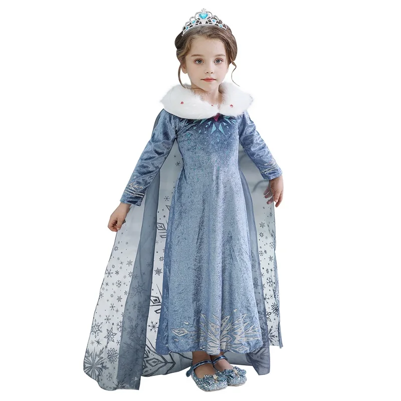 Fancy Children Dress Anna Elsa Dresses Halloween Party Princess Girls Cosplay Elza Costume Vestidos Infantil | Детская одежда и