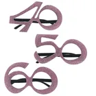 Розовое золото номер 40 50 60 Happy очки на день рождения Фотокабины 40th 50th 60th День рождения подарки Юбилей украшения свадебные принадлежности