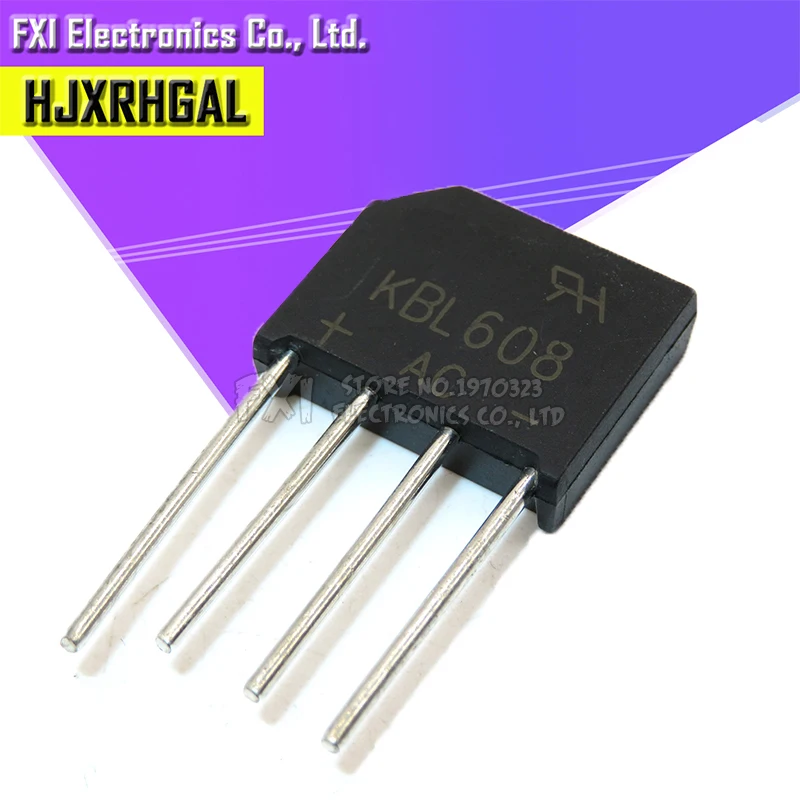 10 шт. KBL608 KBL молния 608 мост сваи 6A 800V плоский мостовой выпрямитель новый