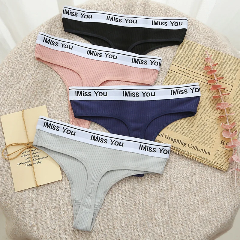 

Women's Underwear Girls Low Waist Sports Breathable Cotton Crotch Girls Sexy Underwear Traceless Women's T Pants Women Exotic