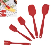 nonstick cookware for kitchen set silicone cream spatula scraper oil brush heat resistant flexible baking utensils for cooking
