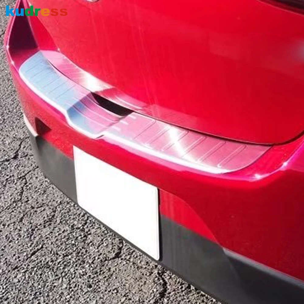 Наружная крышка багажника из нержавеющей стали для Mazda 2 Demio DJ 2014 2015 2016 2017 2018