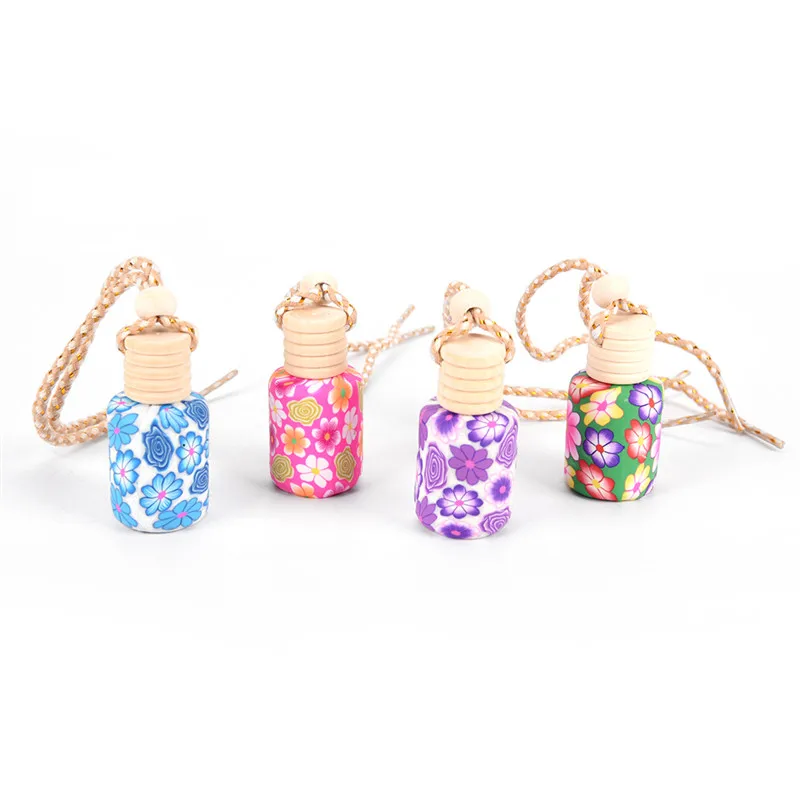 

1PC Pottery Perfume Empty Bottle Perfume Diffuser Fragrance Bottle Hanging Car Air Freshener Bottle