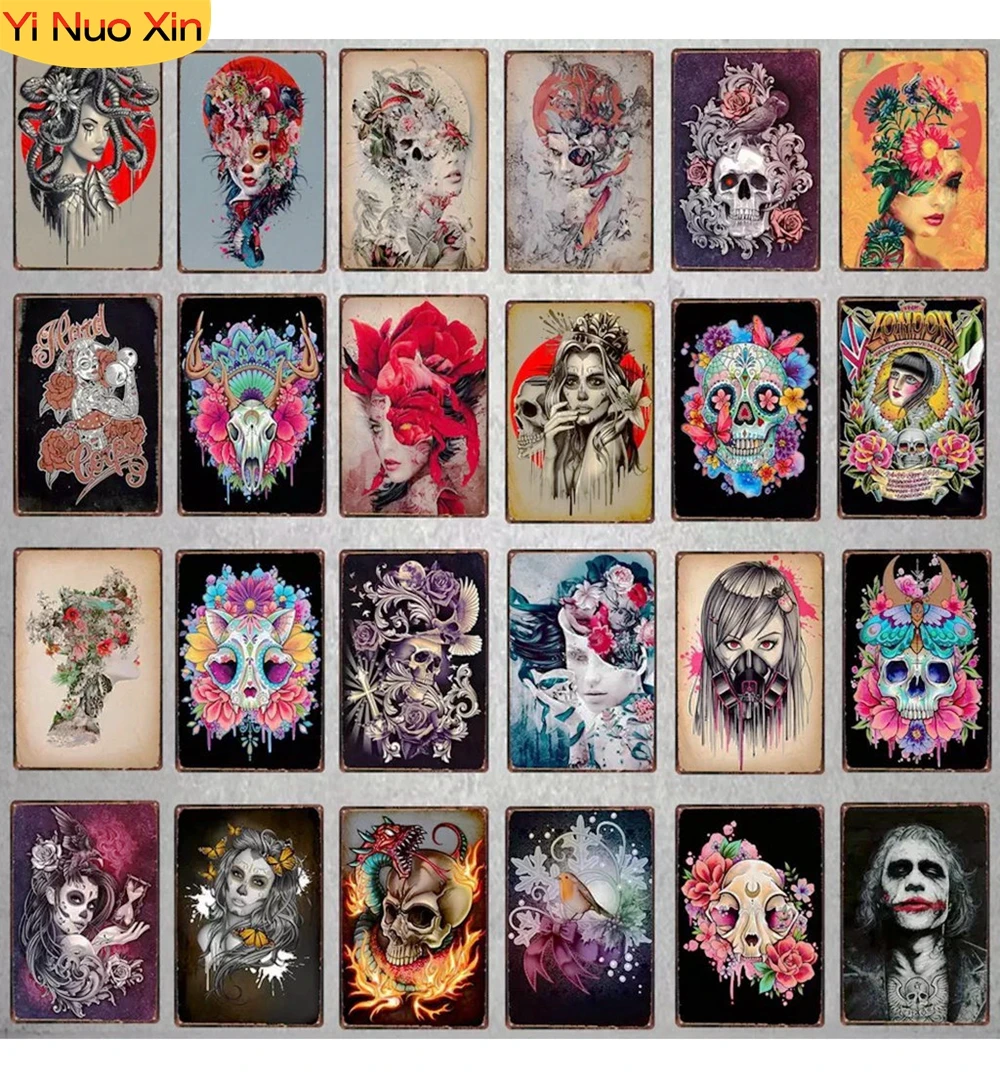 

YNX Full Square/Round Diamond Embroidery Mosaic Art Set Home Decor Gift Diamond Painting 5D DIY Photo Custom Halloween Skeleton