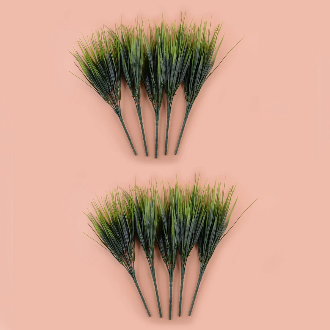 

10pcs Green Plastic Artificial Wheat Grass Plants Fake Shrubs Foliage Bush Office Home Garden Decor