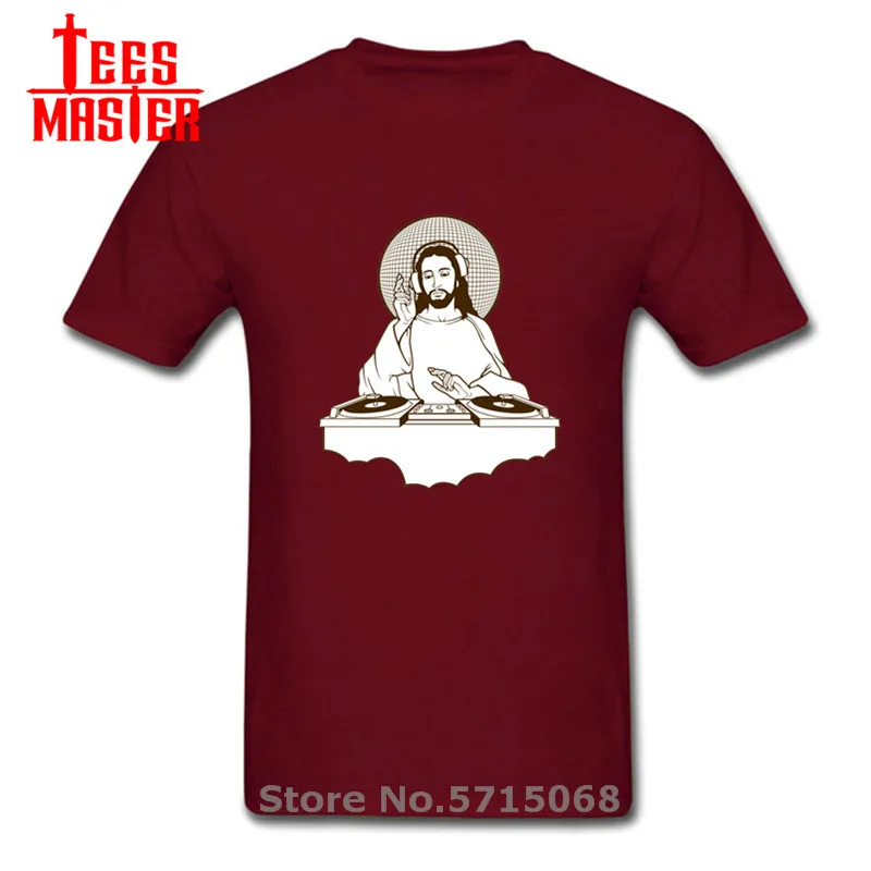 В стиле хип-хоп с Иисусом DJ футболка лето городская мода брендовая для
