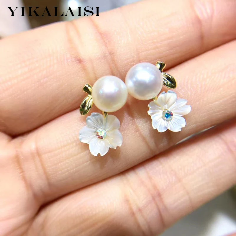 YIKALAISI ювелирное изделие из стерлингового серебра 925 пробы жемчужные серьги