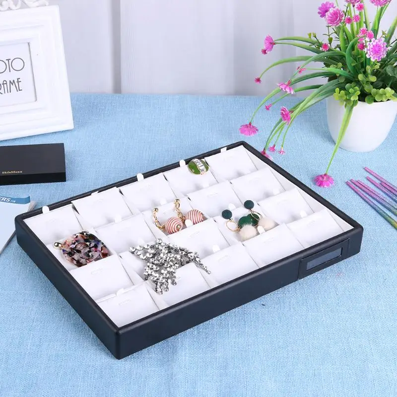20 слотов коробка для хранения ювелирных изделий Портативный серьги кольцо