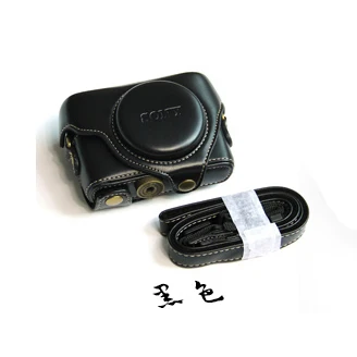 Чехол для камеры из искусственной кожи, чехол для sony RX100M5 M4 M3 m7 RX100IV RX100III RX100VI RX100V RX100M7 VII с ручкой - Цвет: Черный