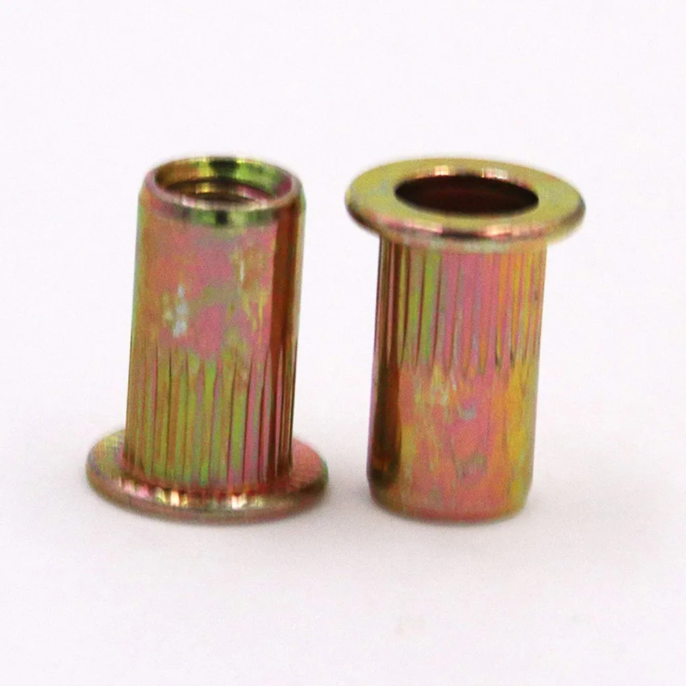 

50X Rivet Nuts Assorted Blind Carbon Steel Flange Flat Head Metric Size