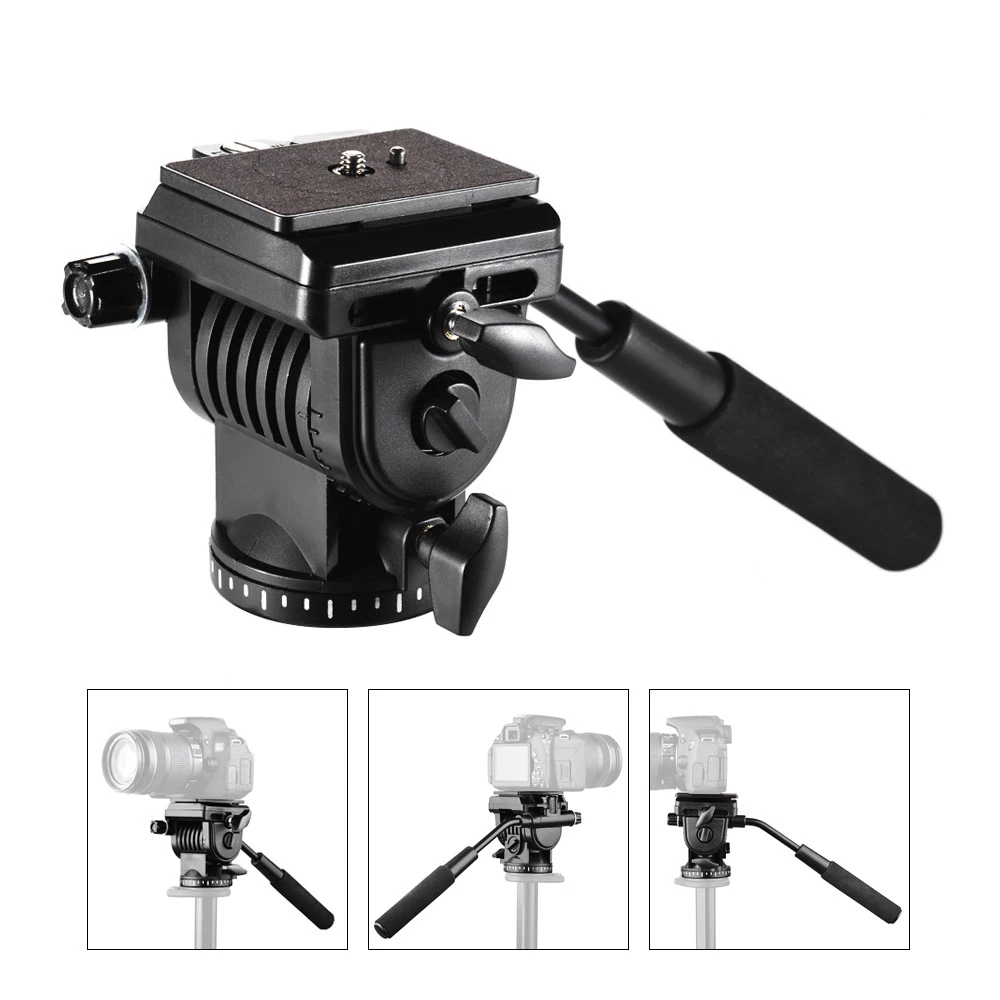 Andoer 360 панорамная гидравлическая головка для Canon Nikon sony DSLR видеокамеры штатив монопод слайдер съемки