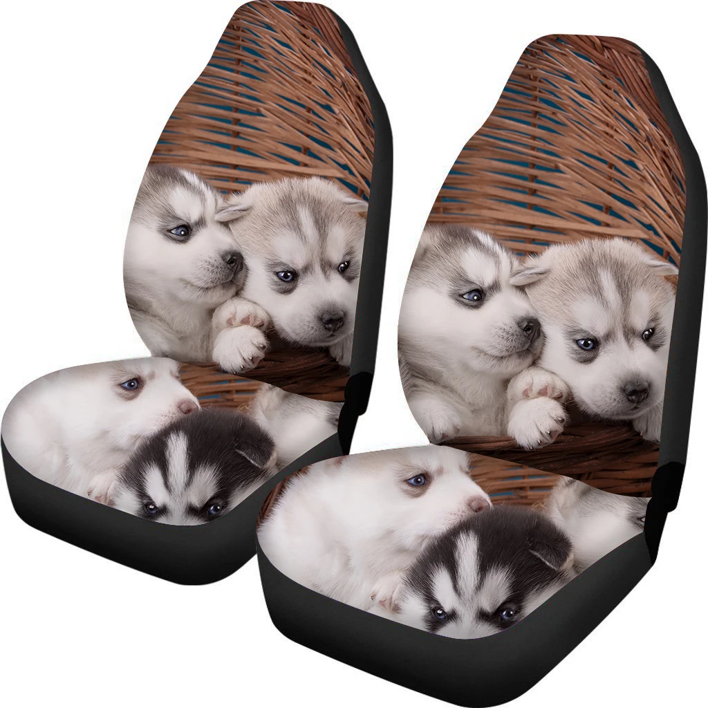 

PinUp Angel Adorable Dog Puppy Printed Washable Car Interior Decor Non Fade Vehicle Seat Covers Soft Auto Front Seat Cushion