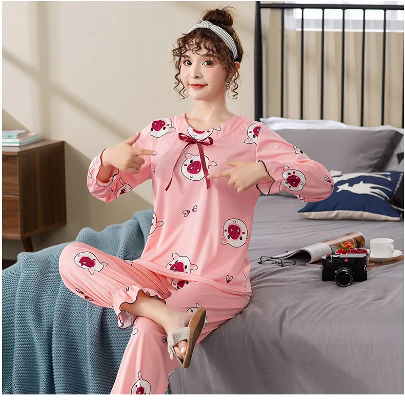 Женская одежда для сна модель сезона осень зима 2019 года удобная Милая Тонкая