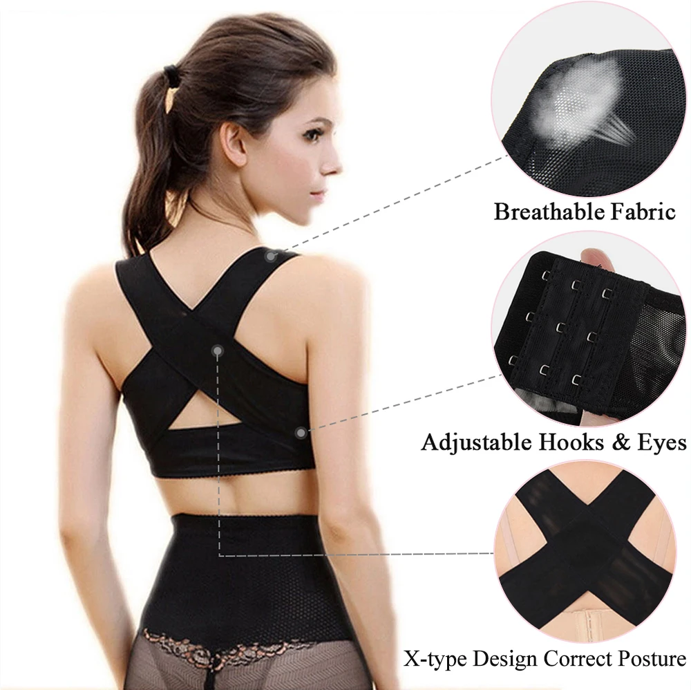 Adjustable Women Chest Posture Corrector Upper Back Shoulder Support Belt Body Shaper Corset For Fack Spine Brace Orthotics |