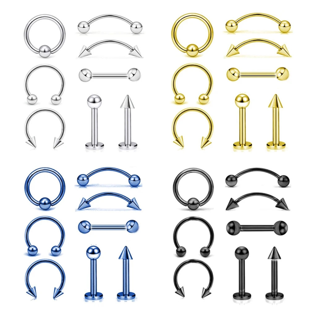 8 шт./партия кольца для пирсинга в носу | Украшения и аксессуары