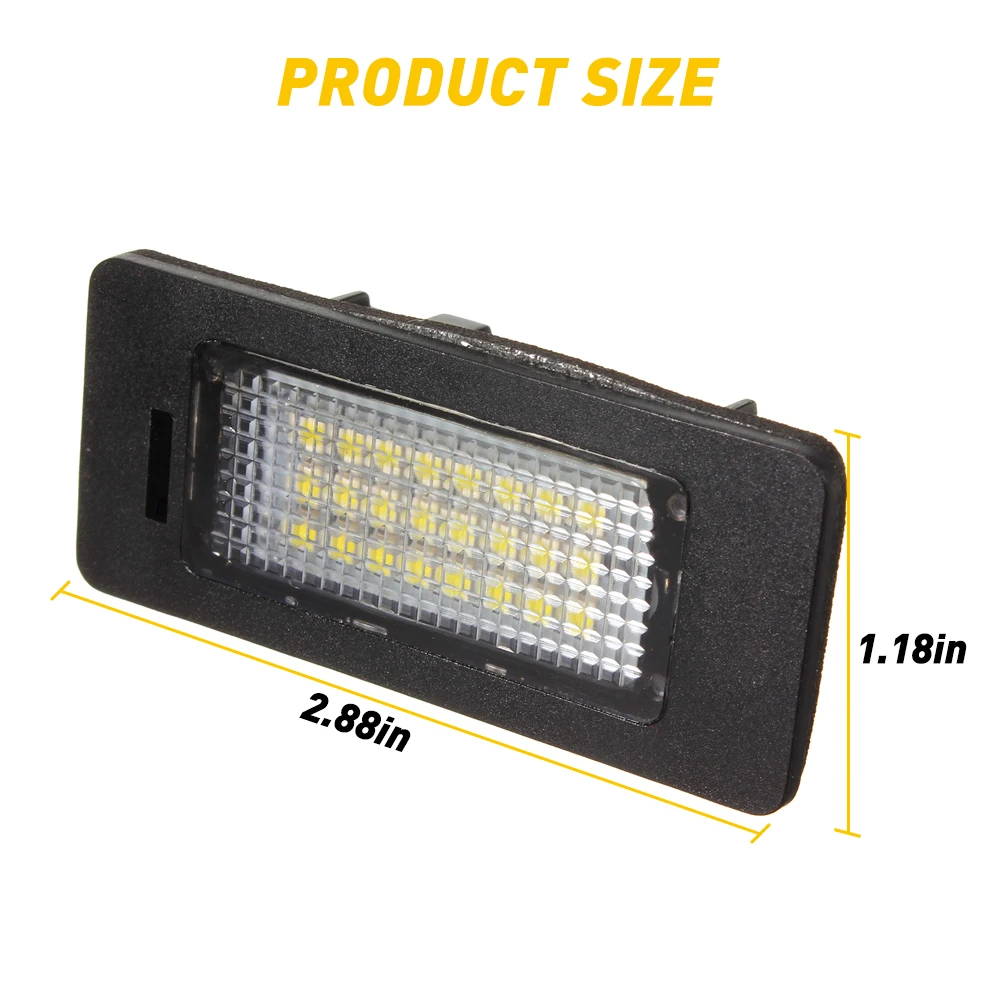 

2pcs Error Free Led License Plate Lights Lamps Bulbs Canbus White 6000k 12V For BMW E39 E60 E61 E82 E90 E91 E92 E93 X5 X6