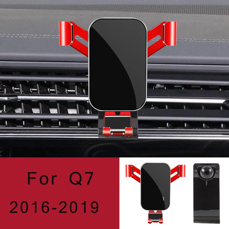 car phone holder for audi q7 q8 4m air vent mount car styling bracket gps stand rotatable support mobile accessories free global shipping